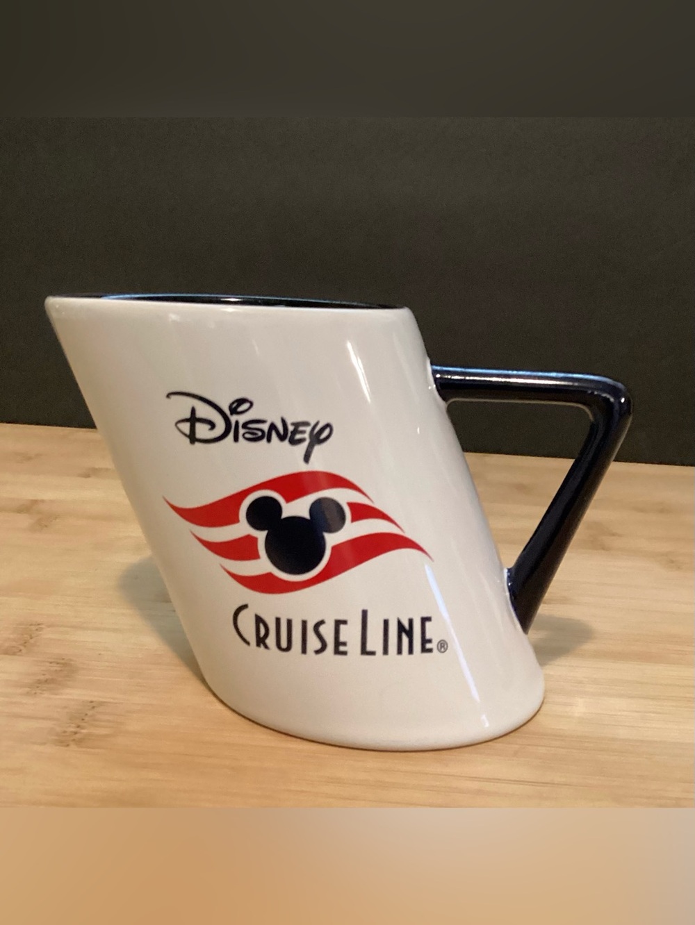 VTG Disney Cruise Line Smokestack Slanted Coffee Mug 14oz.